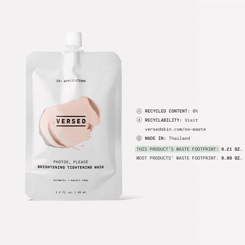 Versed Photos, Please - Tightening, Brightening Face Mask with Turmeric and Kaolin Clay - Pore-Tightening, Hydrating Facial Mask Exfoliates, Removes Blackheads, Evens Skin Tone (1.5 fl oz) - Image 4